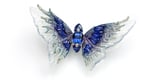 Biennale piece_brooch_fluttery series_whimsical blue by wallace chan